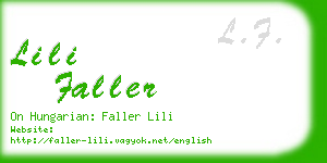 lili faller business card
